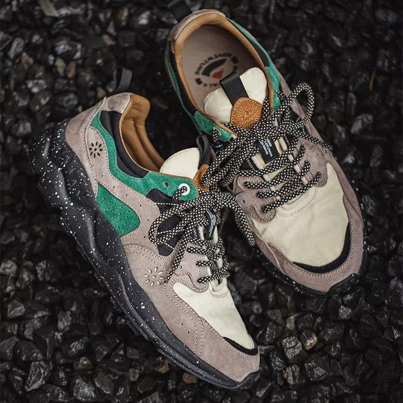 RidgeMoss™ Retro Trail Jogger Suede-Splice Sneakers