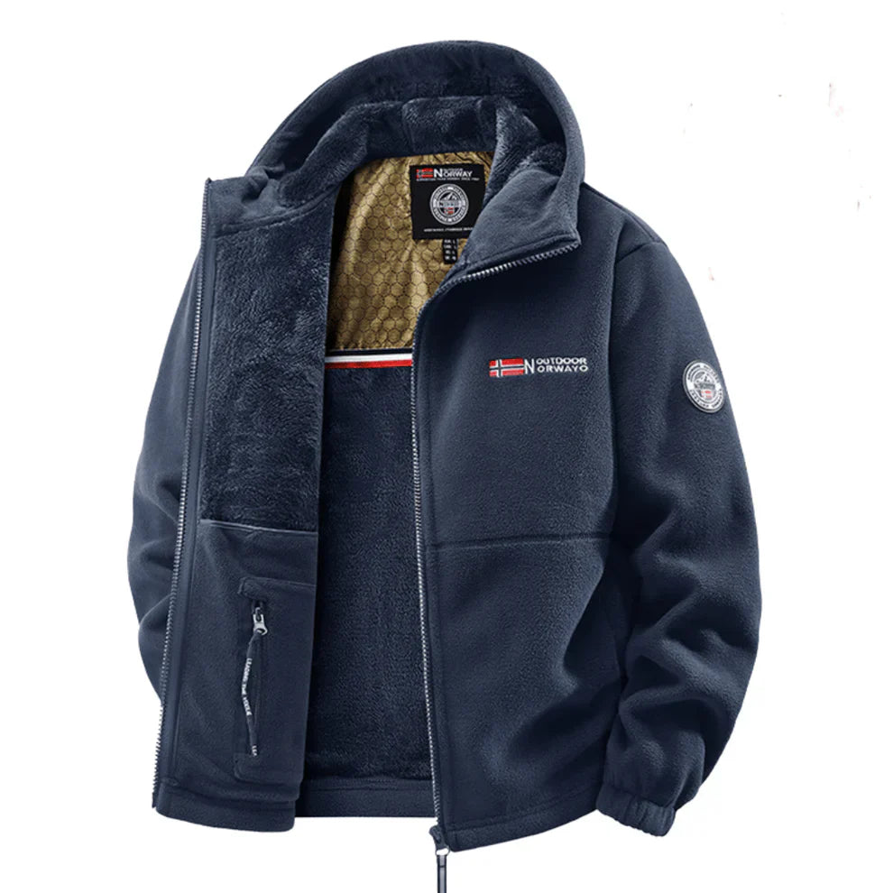 Hooded Thermal Fleece Jacket – Warm Full-Zip Winter Layer