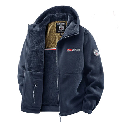 Hooded Thermal Fleece Jacket – Warm Full-Zip Winter Layer