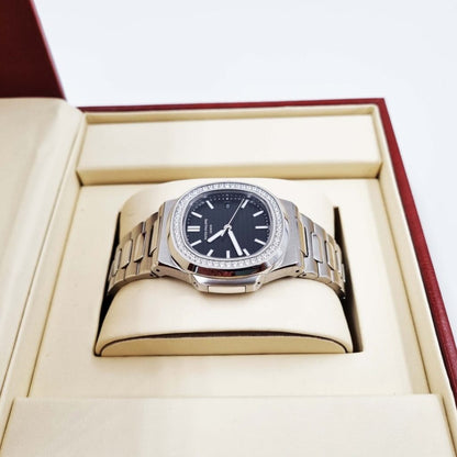 PP Nautilus Silver Black Sertie