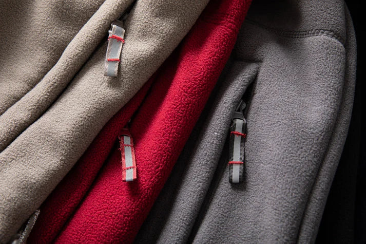 Double-Layer Fleece Hooded Jacket – Warm Zip-Up Outdoor Winter Coat