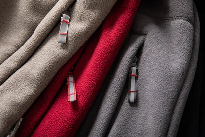 Double-Layer Fleece Hooded Jacket – Warm Zip-Up Outdoor Winter Coat