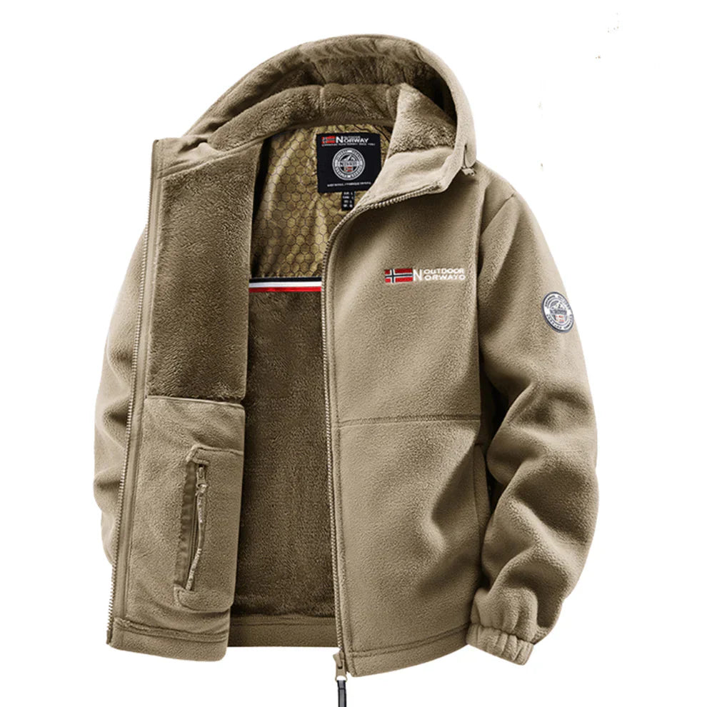 Hooded Thermal Fleece Jacket – Warm Full-Zip Winter Layer