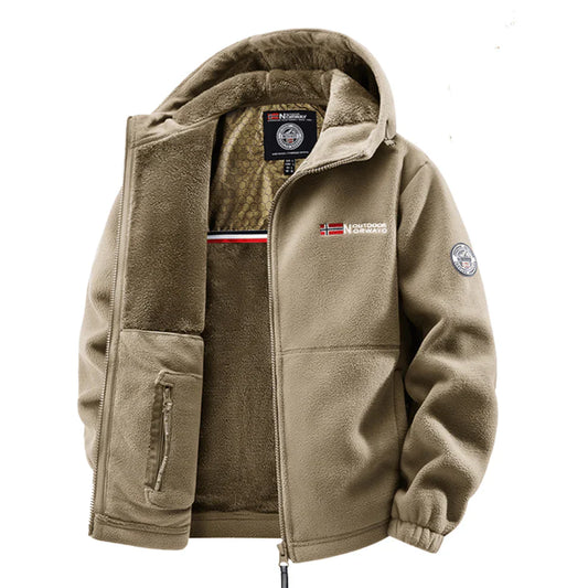 Hooded Thermal Fleece Jacket – Warm Full-Zip Winter Layer