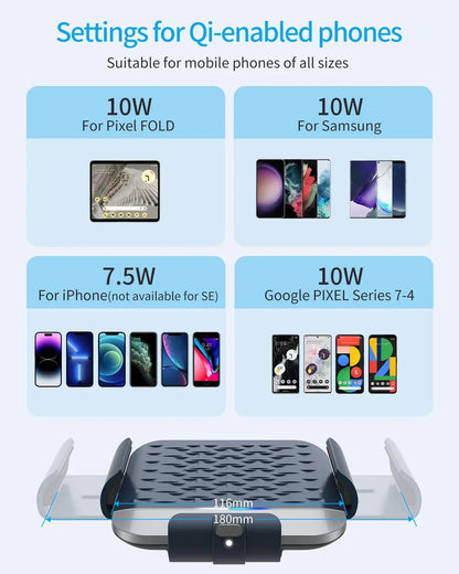 Fast Wireless Car Charger Mount for Google Pixel Fold - FonKayz