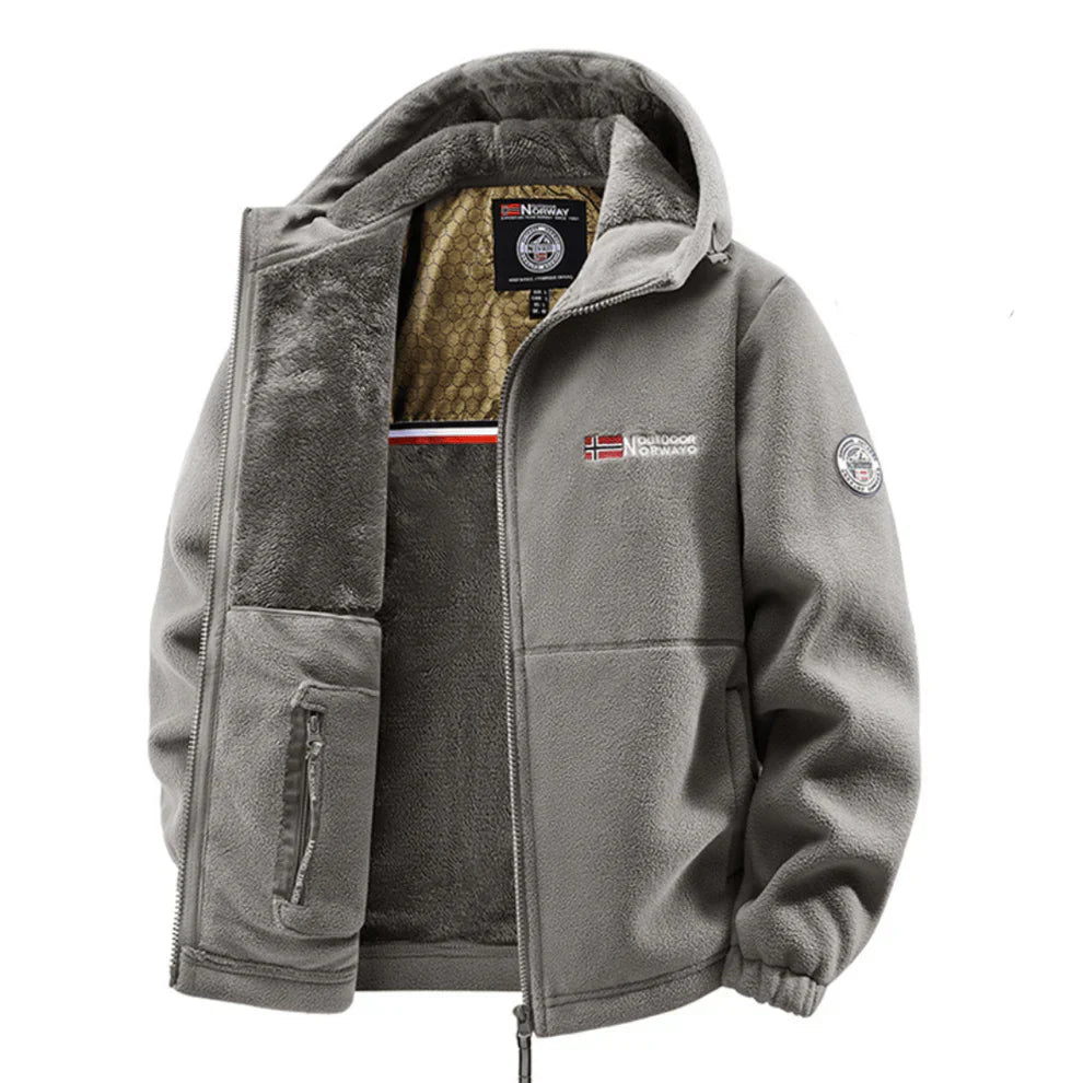 Hooded Thermal Fleece Jacket – Warm Full-Zip Winter Layer