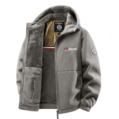 Hooded Thermal Fleece Jacket – Warm Full-Zip Winter Layer