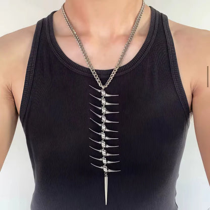 Vertebrae Body Chain Necklace – Gothic Spine Pendant Chain