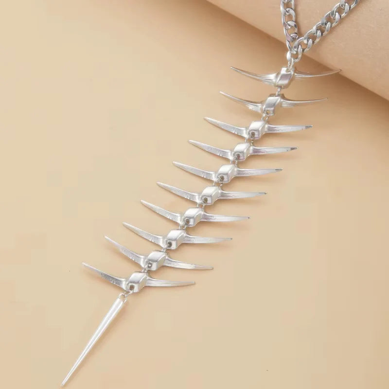 Vertebrae Body Chain Necklace – Gothic Spine Pendant Chain