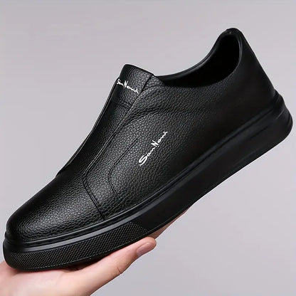Slip-On Leather Trainers – Lightweight Casual Sneakers for Men