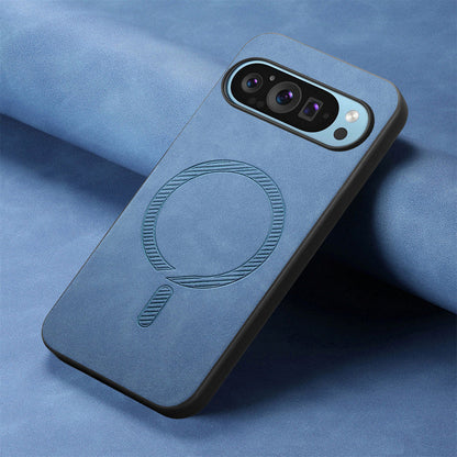Pixel 9 Pro XL 5G 2024 Luxury Leather MagSafe Case - Premium Magnetic Back Cover for Google Pixel Series - FonKayz