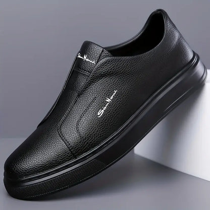 Slip-On Leather Trainers – Lightweight Casual Sneakers for Men