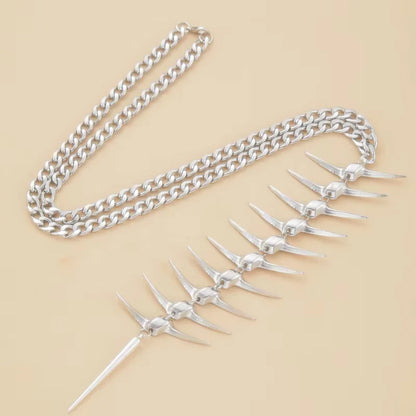 Vertebrae Body Chain Necklace – Gothic Spine Pendant Chain