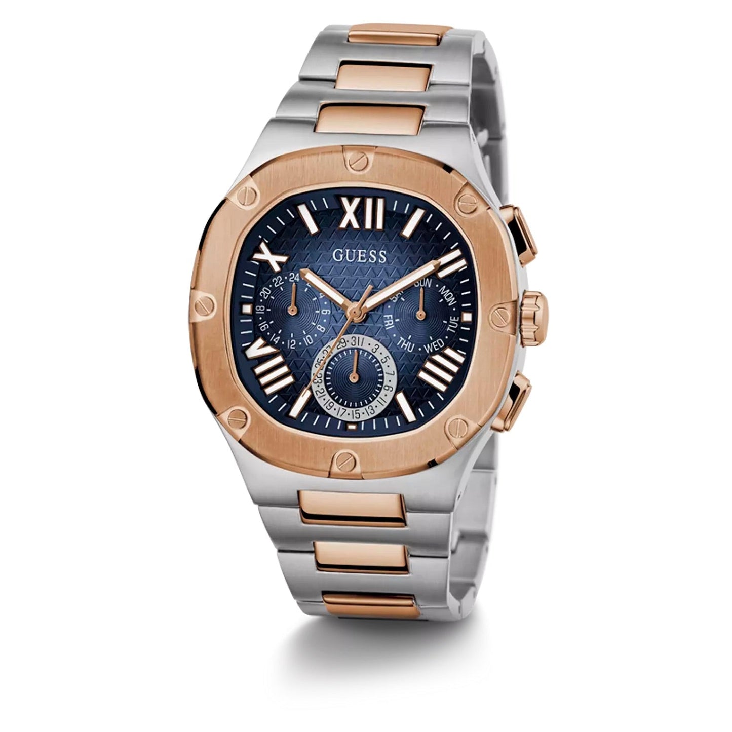 GSS GW0572G4 pour homme Couleur du boîtier 2 tons - Bracelet en acier inoxydable de forme carrée