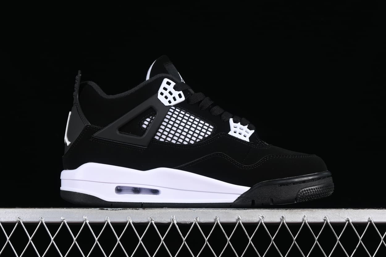 J4 Thunder White | Black & White Court Style