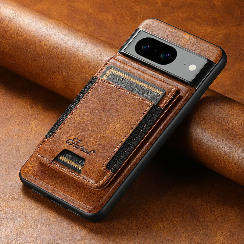 MagSafe Leather Wallet Holder Case for Google Pixel Series - Premium Cover for Pixel 9 Pro, 8, 7, 6A, and More - FonKayz