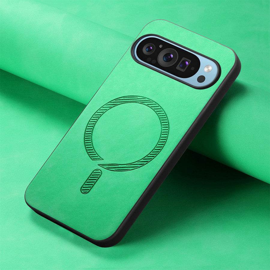 Pixel 9 Pro XL 5G 2024 Luxury Leather MagSafe Case - Premium Magnetic Back Cover for Google Pixel Series - FonKayz