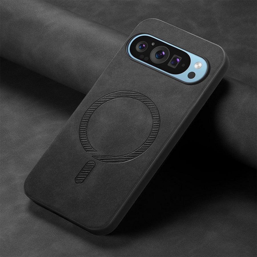 Pixel 9 Pro XL 5G 2024 Luxury Leather MagSafe Case - Premium Magnetic Back Cover for Google Pixel Series - FonKayz