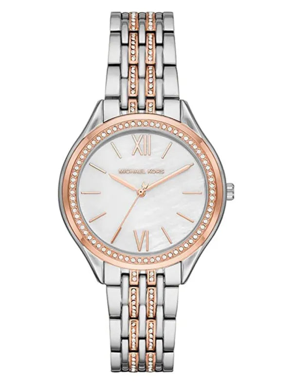 MK7077 Women’s Mindy Three-Hand Two-Tone Stainless Steel
