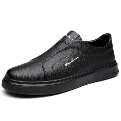 Slip-On Leather Trainers – Lightweight Casual Sneakers for Men