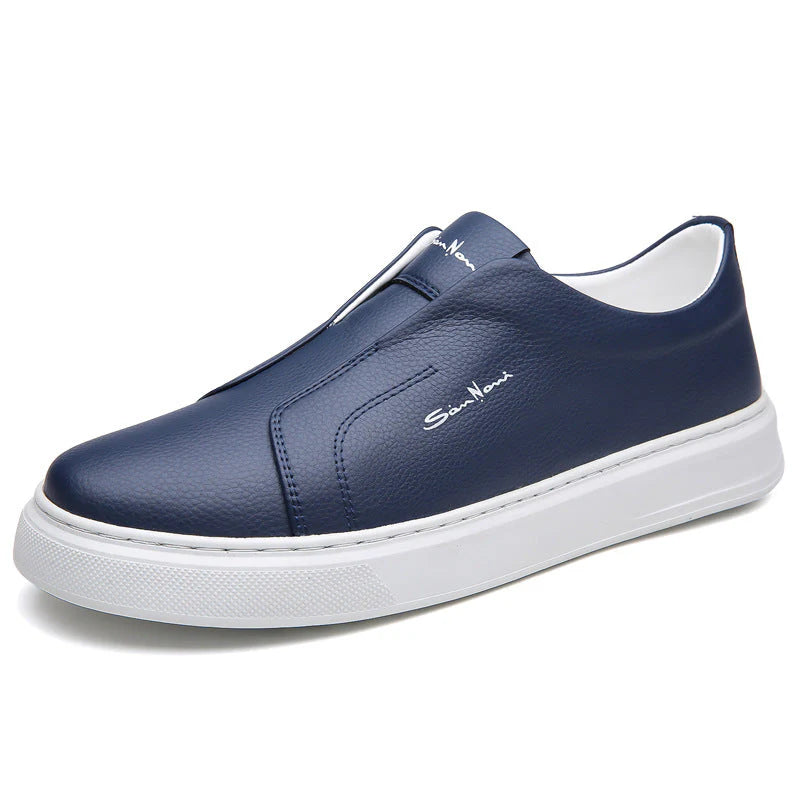 Slip-On Leather Trainers – Lightweight Casual Sneakers for Men