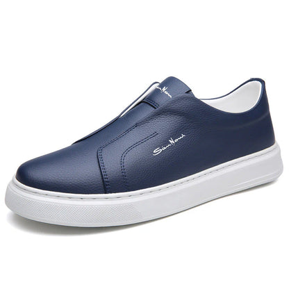Slip-On Leather Trainers – Lightweight Casual Sneakers for Men
