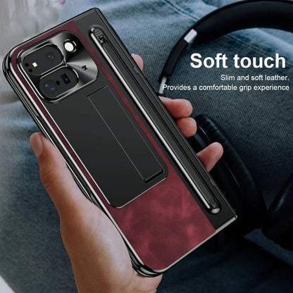 Leather Case With Touch Pen For Google Pixel 9 Pro Fold - FonKayz