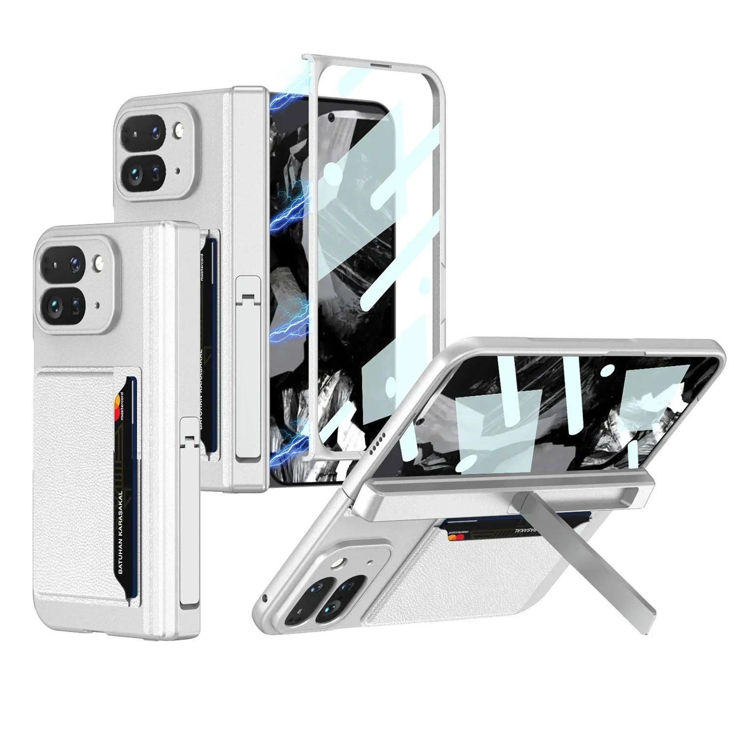 Full Protection Case with Card Holder For Google Pixel 9 Pro Fold - FonKayz