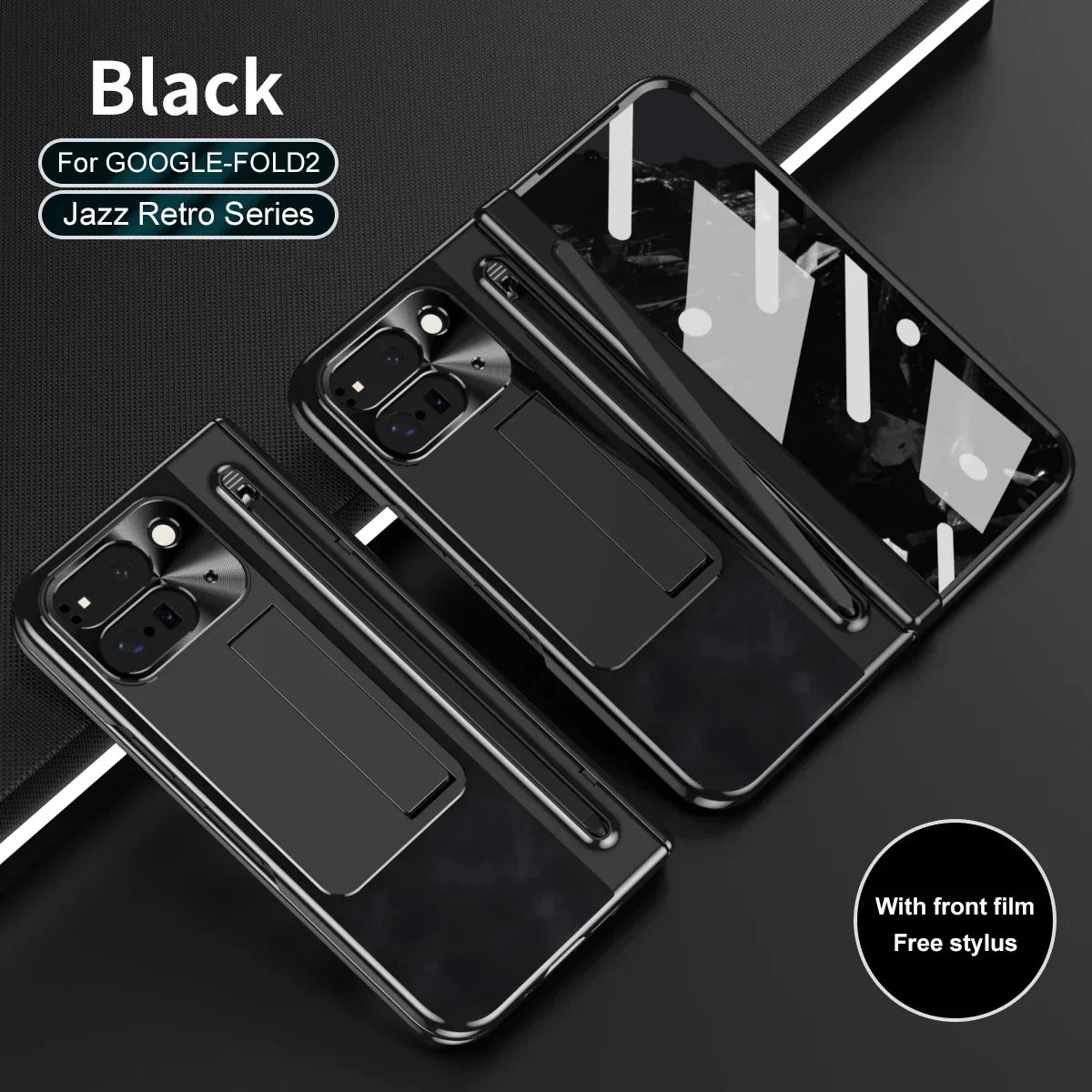 Leather Case With Touch Pen For Google Pixel 9 Pro Fold - FonKayz