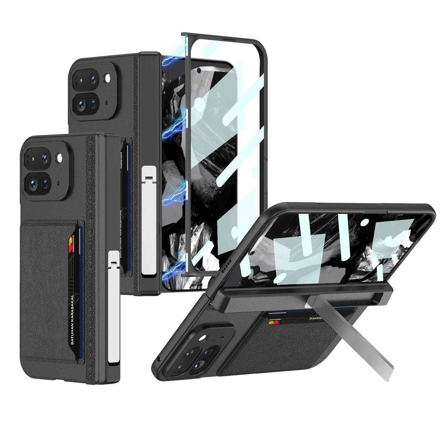 Full Protection Case with Card Holder For Google Pixel 9 Pro Fold - FonKayz
