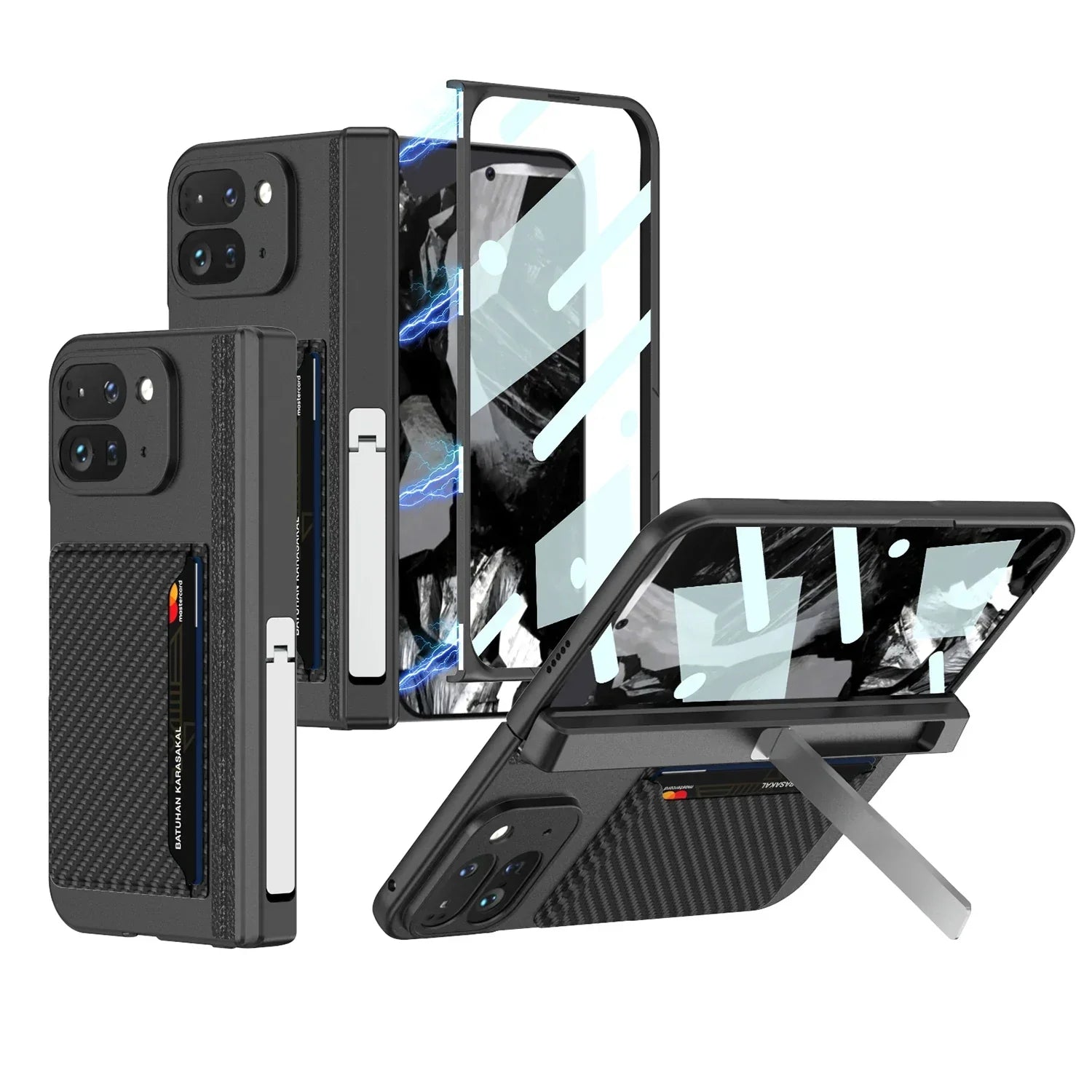 Full Protection Case with Card Holder For Google Pixel 9 Pro Fold - FonKayz