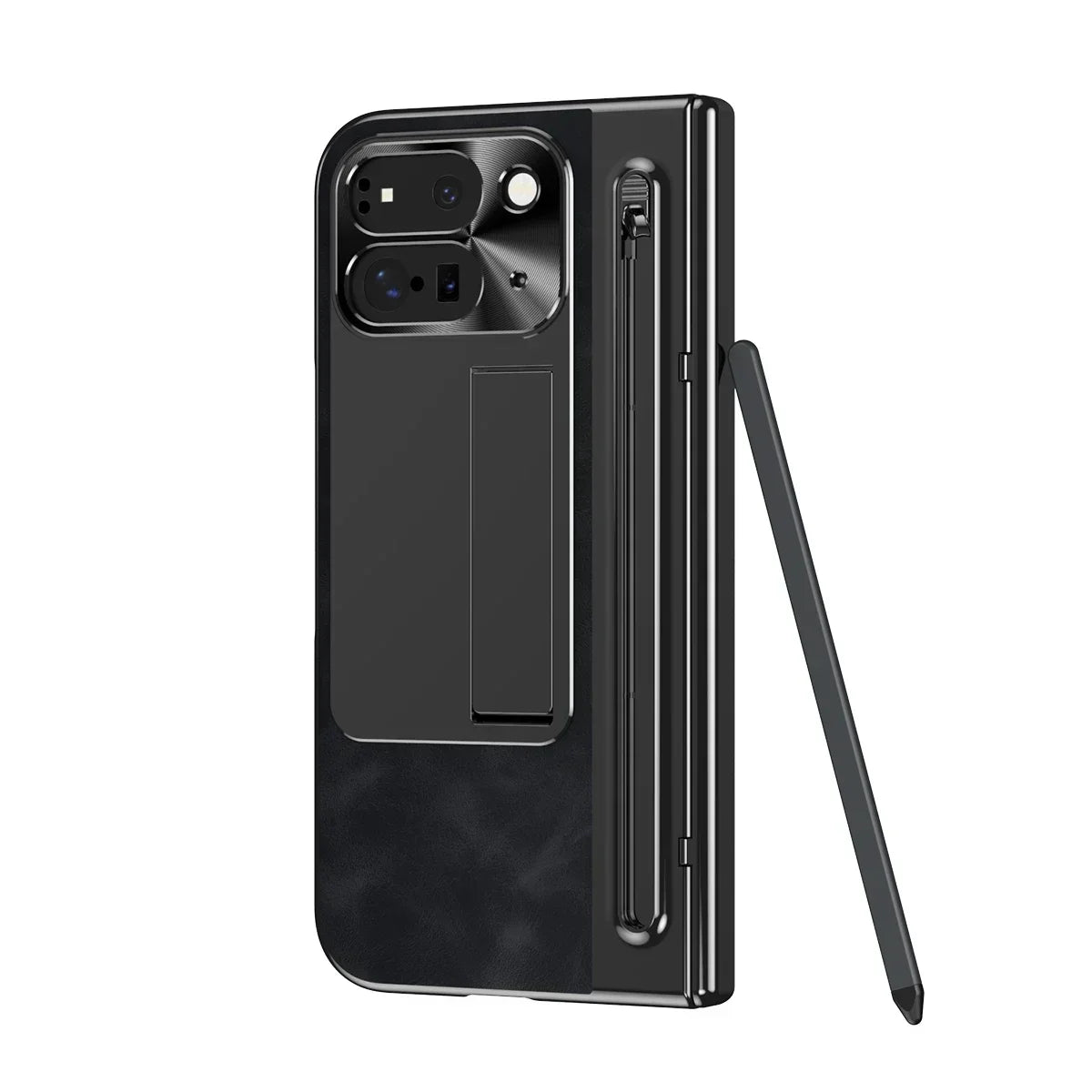 Leather Case With Touch Pen For Google Pixel 9 Pro Fold - FonKayz