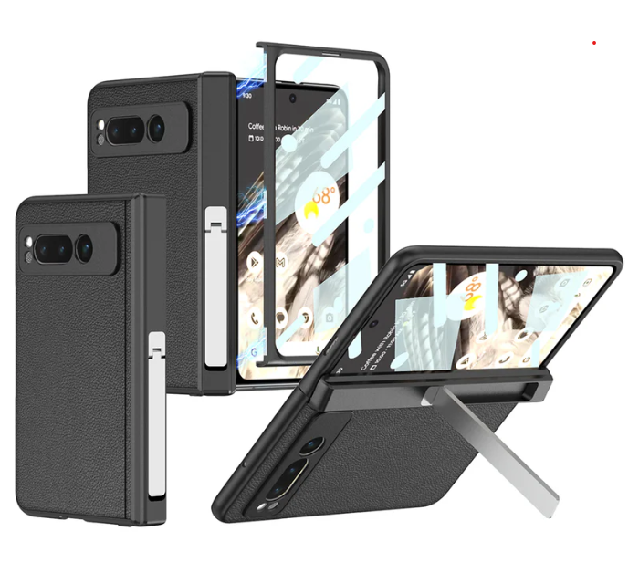 Magnetic Luxury Leather All-Inclusive Invisible Bracket Phone Case for Google Pixel Fold - FonKayz