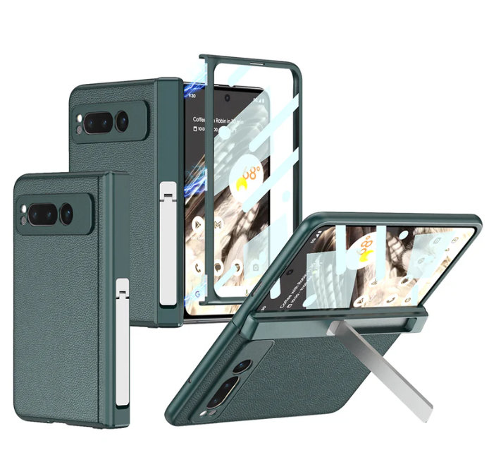 Magnetic Luxury Leather All-Inclusive Invisible Bracket Phone Case for Google Pixel Fold - FonKayz