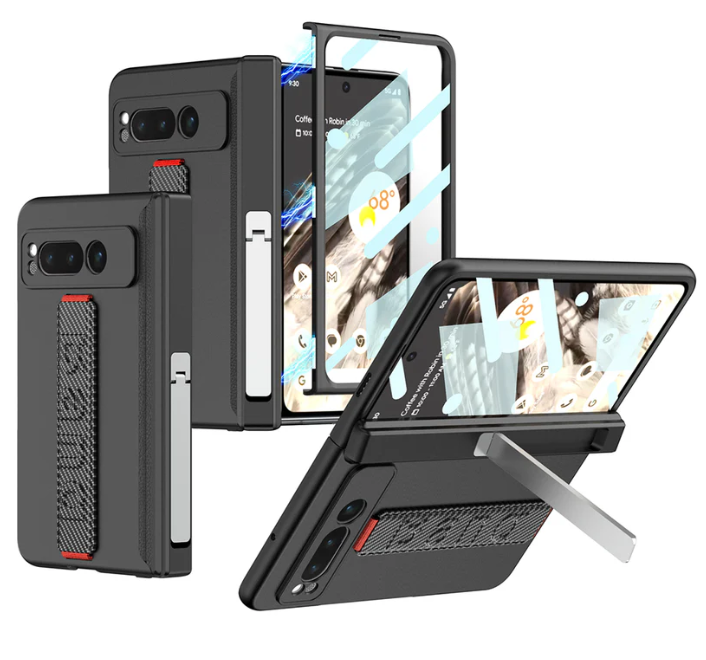 Magnetic MagSafe All-Inclusive Phone Case with Tempered Film and Damped Folding Bracket for Google Pixel Fold - FonKayz