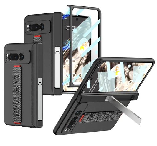Magnetic MagSafe All-Inclusive Phone Case with Tempered Film and Damped Folding Bracket for Google Pixel Fold - FonKayz