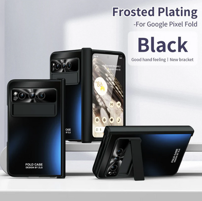 Frosted Plating Case for Google Pixel Fold - Hinge Protector, Screen Protector, and Hidden Kickstand - FonKayz