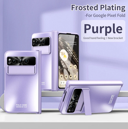 Frosted Plating Case for Google Pixel Fold - Hinge Protector, Screen Protector, and Hidden Kickstand - FonKayz