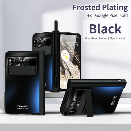 Slim Google Pixel Fold Case with Hinge Protection, Screen Protector, Pen Slot, and Stylus - FonKayz