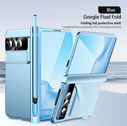 Google Pixel Fold Shell - All-Inclusive Protection Case with Double Pen Slot, Hinge, and Front Screen Protector - FonKayz