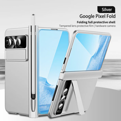 Google Pixel Fold Shell - All-Inclusive Protection Case with Double Pen Slot, Hinge, and Front Screen Protector - FonKayz