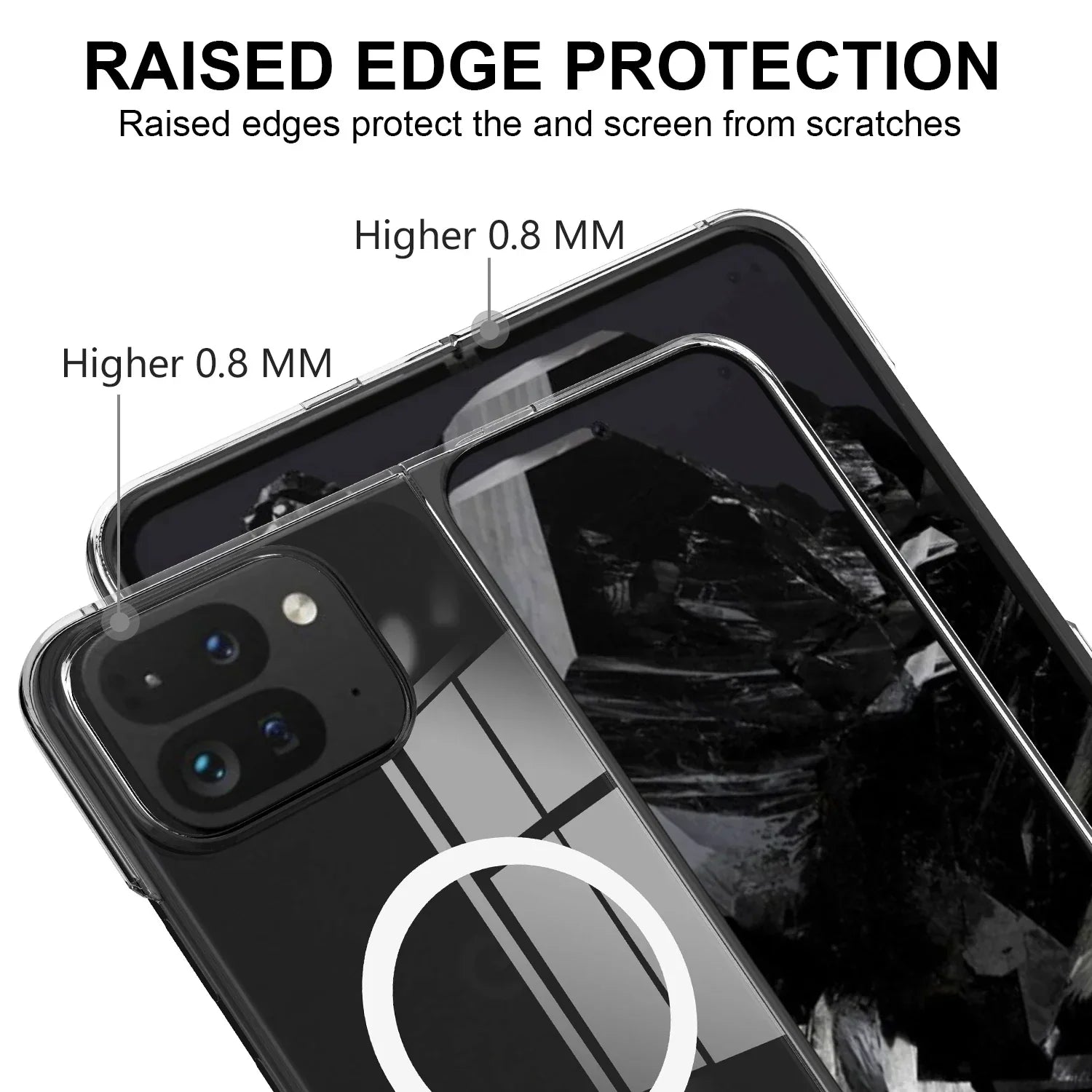 Transparent Magnetic Case For Google Pixel 9 Pro Fold - FonKayz