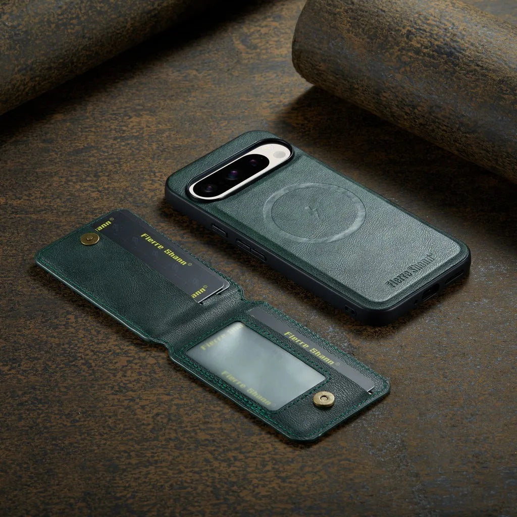 Leather Case with Wallet For Google Pixel 9 Series - FonKayz