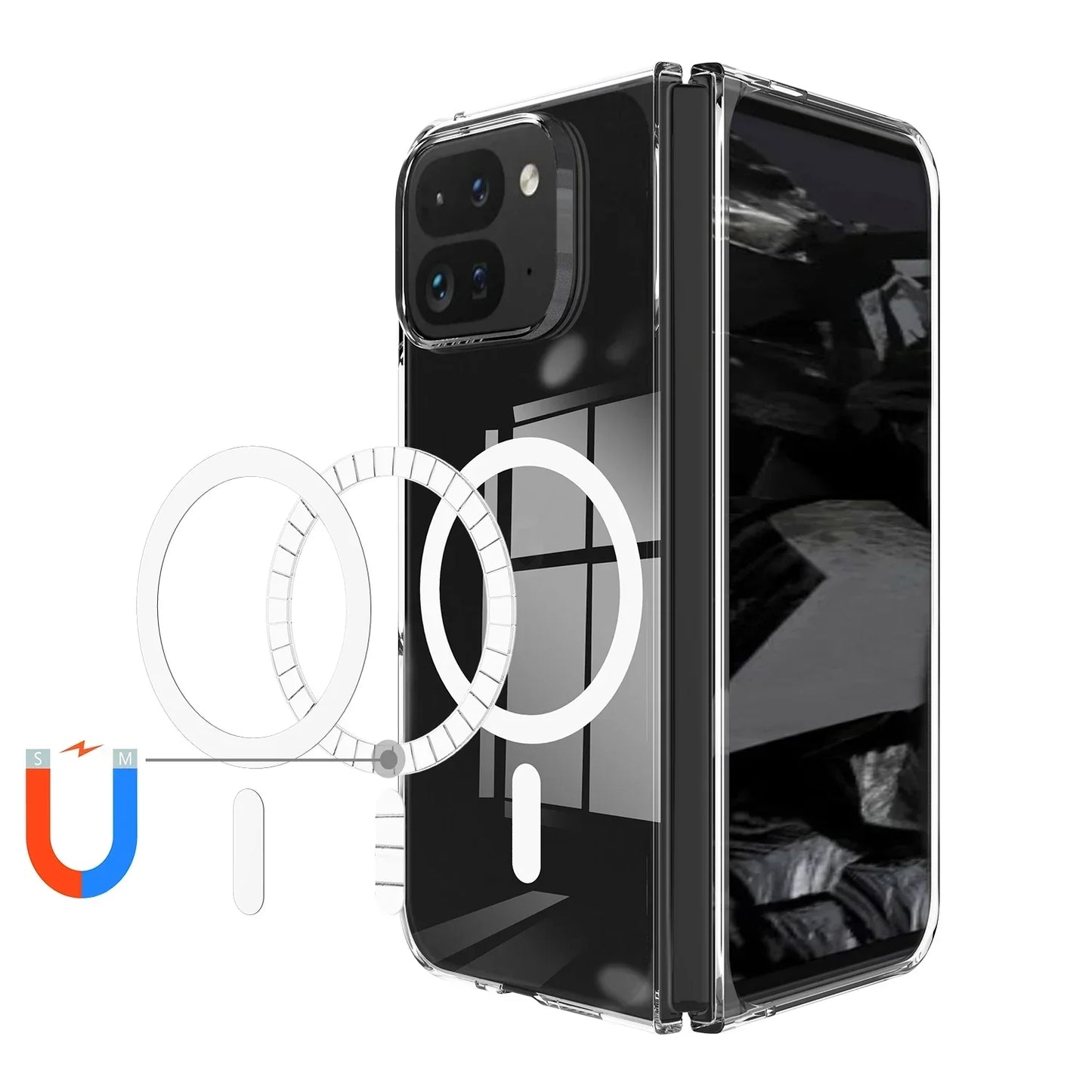 Transparent Magnetic Case For Google Pixel 9 Pro Fold - FonKayz