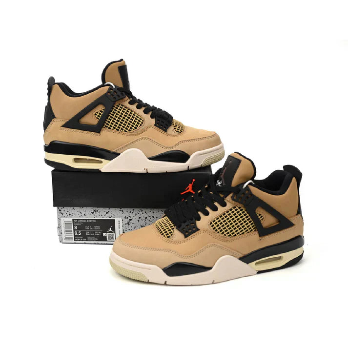 Fossil-Tone Retro Court Mid Sneaker in Sand & Black | TerraForm™