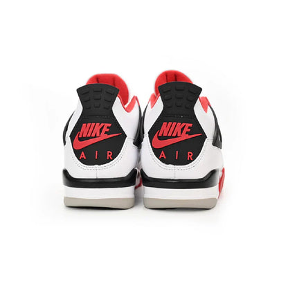 White & Red Retro Court Mid Sneaker with Mesh Panels | CrimsonGrid™