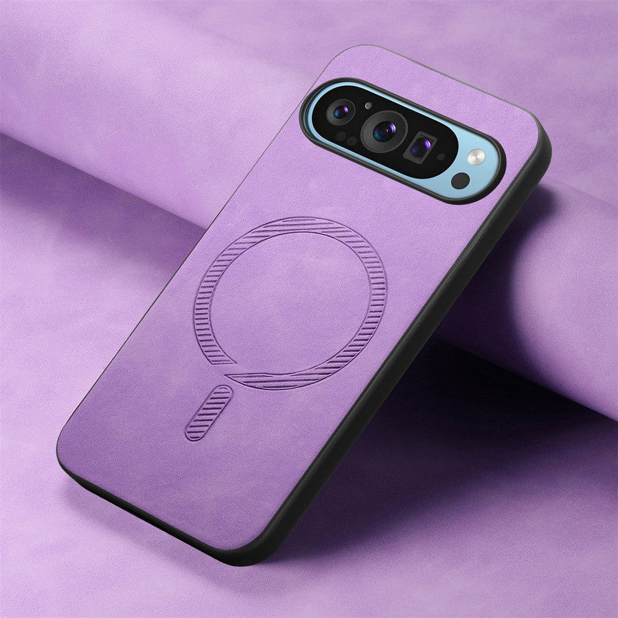 Pixel 9 Pro XL 5G 2024 Luxury Leather MagSafe Case - Premium Magnetic Back Cover for Google Pixel Series - FonKayz