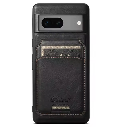 MagSafe Luxury Wallet Phone Case for Google Pixel Series - Card Holder Leather Magnetic Cover - FonKayz