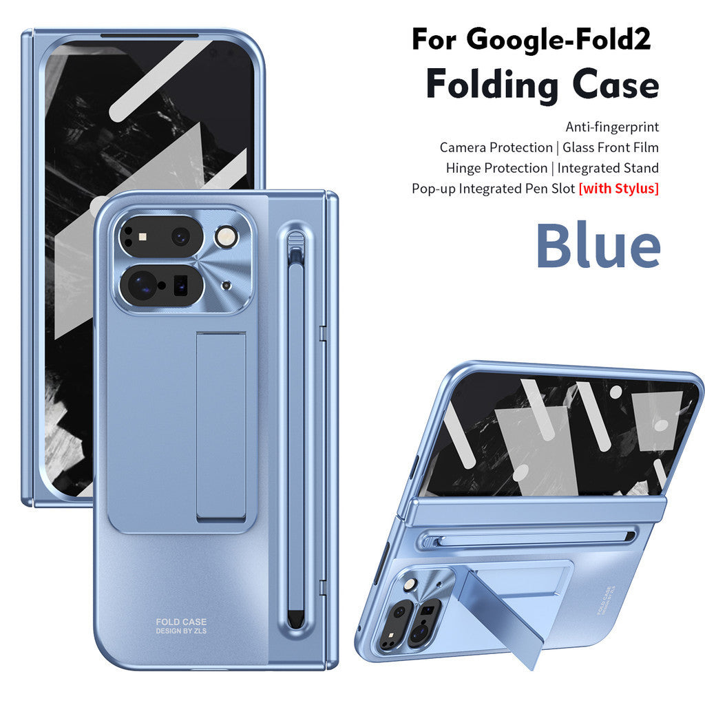 Luxury One-Piece Plating Folding Case for Google Pixel 9 Pro Fold - 360° Full Protection Folding Cover - FonKayz