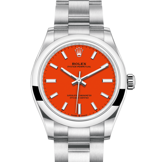 RLX oyster perpetual orange 31mm